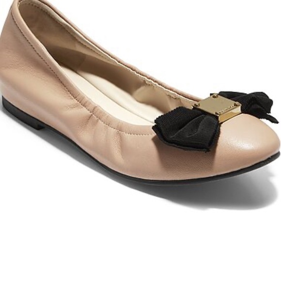 Cole Haan Shoes - Cole Haan Bow Leather Ballerina Flat